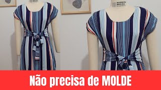 1 VESTIDO Com Penas 90 Cm de viscose FÁCIL PARA INICIANTES NA COSTURA [upl. by Yennep]