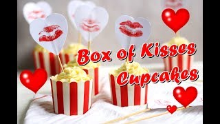 HOW TO MAKE BOX OF KISSES CUPCAKES FOR VALENTINES DAY  BLOOPERS  INTHEKITCHENWITHELISA [upl. by Alexa]