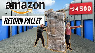 We Spent 615 On A Pallet Of Amazon Returns  Unboxing 4500 In MYSTERY Items [upl. by Zobkiw]