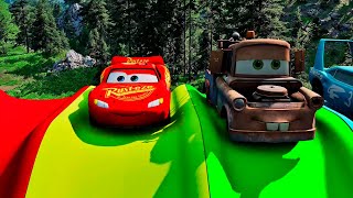 Big amp Small McQueen vs Chick Hicks vs Tow Mater vs King Dinoco vs Duch Hudson  BeamNG [upl. by Allicserp]