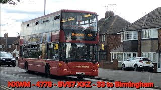 NXWM Scania N230UD Omnicity 4778 BV5U XKZ on the 33 to Birmingham [upl. by Aenehs]