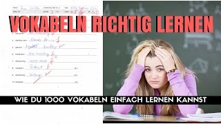 Vokabeln richtig lernen  Wie du 1000 Vokabeln einfach lernen kannst [upl. by Yenots]