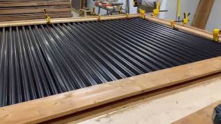 How To Put Together Black Corrugated Metal Fence Panels In 10 Seconds [upl. by Dorree]