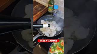 Shrimp amp Broccoli Alfredo 🔥🔥 youtubeshorts [upl. by Laenahtan938]