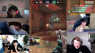 Valorant prosstreamers reacts to FNC Alfajers ACE against BBL [upl. by Erdnaxela]