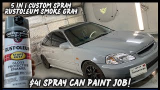 NEW RUSTOLEUM 5 IN 1 SPRAY PAINT TEST  41 PAINT JOB THEN CAR SHOW [upl. by Aicilihp]