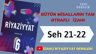 6ci sinif Riyaziyyat seh 2122 Kesrin ixtisaributun misallarin tam izahi [upl. by Nnoryt]