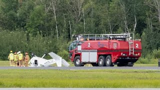 Les activités perturbées à laéroport JeanLesage après un écrasement davion [upl. by Anoed425]