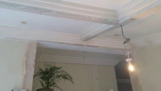 Art Deco Cornice Installation  Raking Moulding [upl. by Reidar]