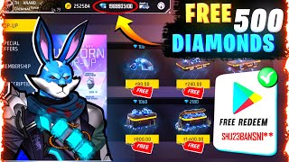 Free 500 Diamonds 💎 Redeem code 😱  Free fire diamond app in tamil  Free diamonds in free fire ✅ [upl. by Akyssej]