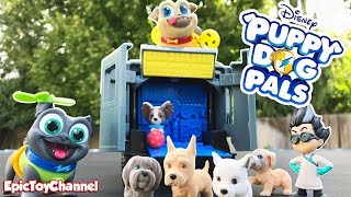 Disney Puppy Dog Pals Bingo and Rolly Rescue Puppies from Romeo PJ Masks amp New Puppy Dog Pals Toys [upl. by Annaili]