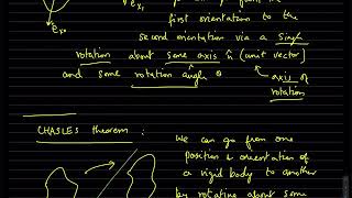 March 30 Part 2 Eulers and Chasles theorem Representing rotations Axis angle quaternions etc [upl. by Stanhope]