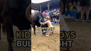 Asian dad trains kid to fight bull [upl. by Atinot]