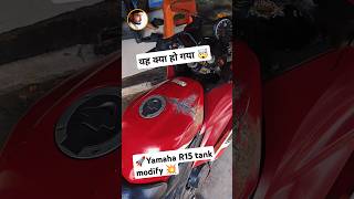 🚀Yamaha R15 Tank Modify 💥 shotrs trending yamahar15 modifystickers damagerepair [upl. by Reade154]