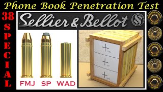 SELLIER amp BELLOT 38 Special Phone Book Penetration Test FMJ  SP  WAD [upl. by Daly]