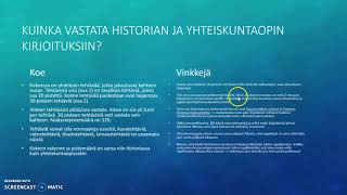 Kuinka vastata historian ja yhteiskuntaopin kirjoituksiin [upl. by Nauqes239]