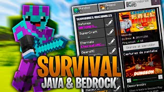 Nuevo servidor SURVIVAL para Minecraft PEJAVA 120  Servidores de Minecraft Bedrock 120 [upl. by Aires]