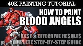 How to Paint Blood Angels Full Painting Tutorial You can use this technique for all unitsvehicles [upl. by Pax648]