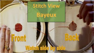 How to Embroider Bayeux Stitch  Laid and Couch [upl. by Chisholm]