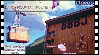 Cable railway amp cableway above DAVOS Switzerland DSB BBBJ 1962 [upl. by Ahsiet6]