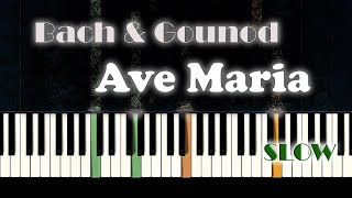 BachGounod  Ave Maria  Piano Tutorial [upl. by Eyot]