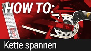 HOW TO Motorradkette spannen [upl. by Yreme56]