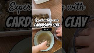 🎨 Part 2 of our homemade clay craft idea using cardboard shorts clayart sustainablecrafts [upl. by Siroled]