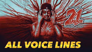 New Operator 21 Savage All Voice Lines Modern Warfare 2 Season 5 Reloaded [upl. by Ayerim]