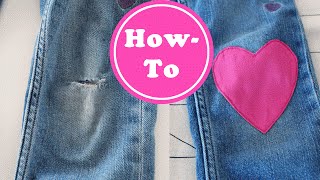 Jeans am Knie flicken  Flicken selbst machen  HowTo Tutorial [upl. by Erma]