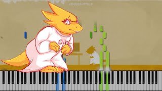 Undertale  Alphys  LyricWulf Piano Tutorial on Synthesia  OST 48 [upl. by Swartz]