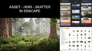 How to load Asset  HDRI  Skatter in Enscape [upl. by Wake]