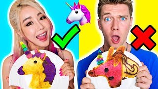 PANCAKE ART CHALLENGE WITH COLLINS KEY Learn To Make Emojis Out Of DIY Pancake [upl. by Ahusoj]