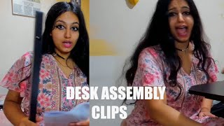 PAINFUL CRINGE DESK ASSEMBLY VLOG  Highlights  CubiCubi Gaming Desk  LOVE IT [upl. by Ennad]