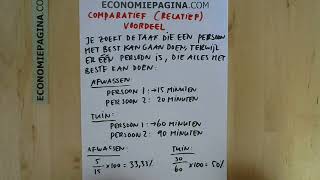 Comparatief relatief voordeel Economiepaginacom [upl. by Niels]