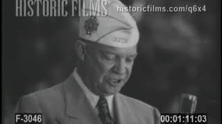 GENERAL EISENHOWER OUTLINES CAMPAIGN AT LOS ANGELES COLISEUM  1952 [upl. by Hibbs78]