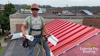 How to tie in Standing Seam Metal Roof to a Box Gutter [upl. by Byrne]