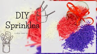 DIY Sprinkles  Homemade Sprinkles  Curve Cakes Tutorials [upl. by Yereffej]