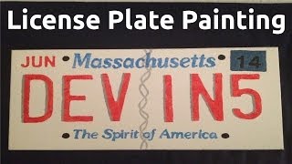 How To License Plate Painting Art Project [upl. by Byrd]