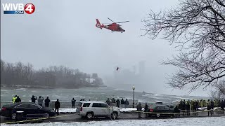 DRAMATIC VIDEO Coast Guard attempts rescue at edge of Niagara Falls [upl. by Cassy]