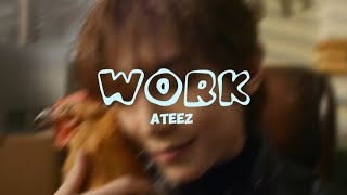 ATEEZ  WORK  golden hour pt 01 easy lyrics [upl. by Analad778]