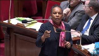 Quand Taubira réprimande une collaboratrice en plein hémicycle  0506 [upl. by Stranger10]