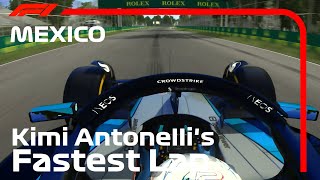 Kimi Antonelli FP1s Fastest Lap Onboard  2024 Mexican Grand Prix  Assetto Corsa [upl. by Allison939]