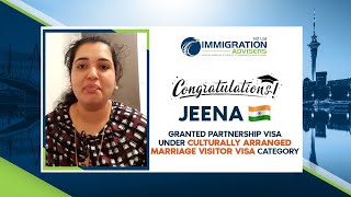 IANZ Client Success Stories  Jeena  Granted Culturally Arranged Marriage Visitor Visa [upl. by Blackman]