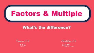 What are factors and multiple of a number Factors amp multiple [upl. by Lazare]