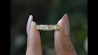 Asscher Cut Moissanite Full Eternity Band [upl. by Nestor]