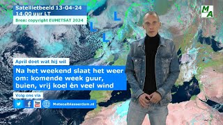 Weerbericht flinke weersomslag op komst Na het weekend guur buien vrij koel én veel wind [upl. by Naryk308]