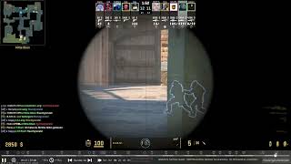 Dust 2 AWP Double Headshot  Wallbang in Mid doors [upl. by Dorey]