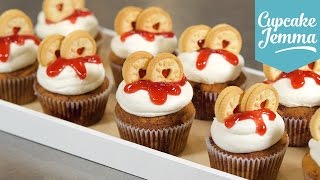 How to Make a Jammie Dodger Cupcake  Cupcake Jemma [upl. by Iadahs]