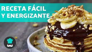 TORTITAS de AVENA Y PLÁTANO 🥞 🍌 3 Ingredientes [upl. by Ahsinirt]