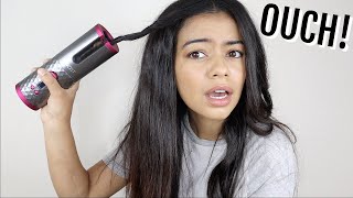 TESTING THE WORLDS FIRST CORDLESS AUTOMATIC HAIR CURLER  HONEST OPINION [upl. by Blank]